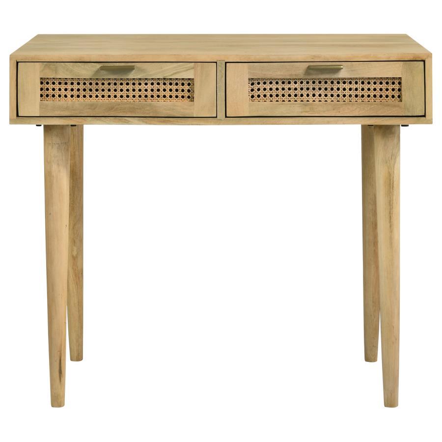 Zamora - 2-Drawer Accent Writing Desk - Light Brown