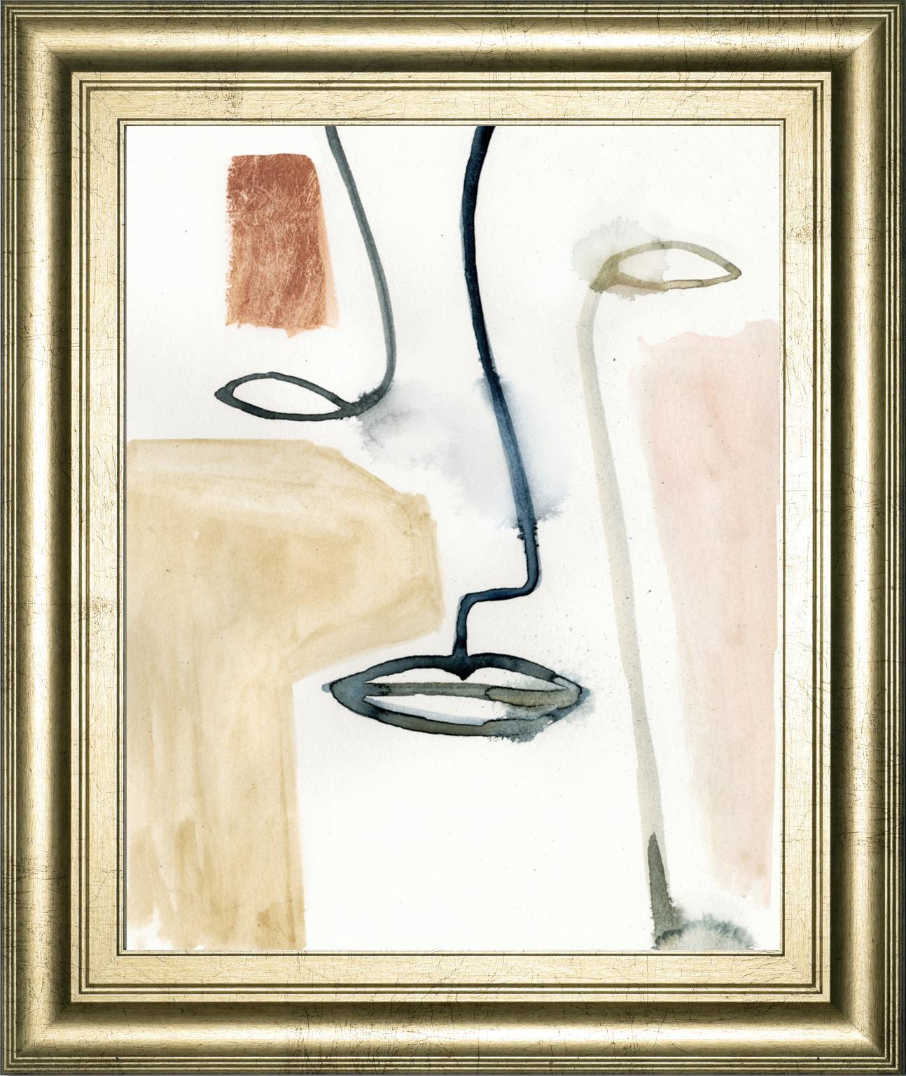 Masque I By Victoria Barnes 22x26 - Beige