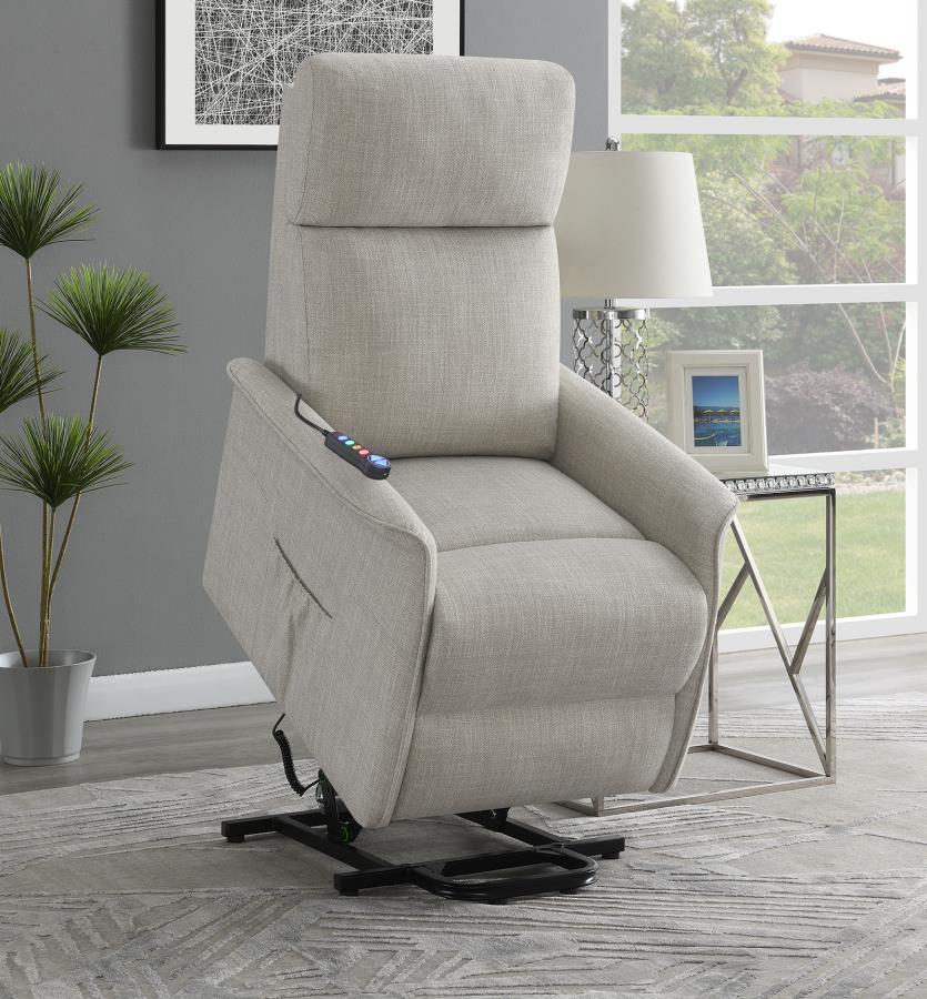Herrera - Power Lift Recliner With Wired Remote - Beige