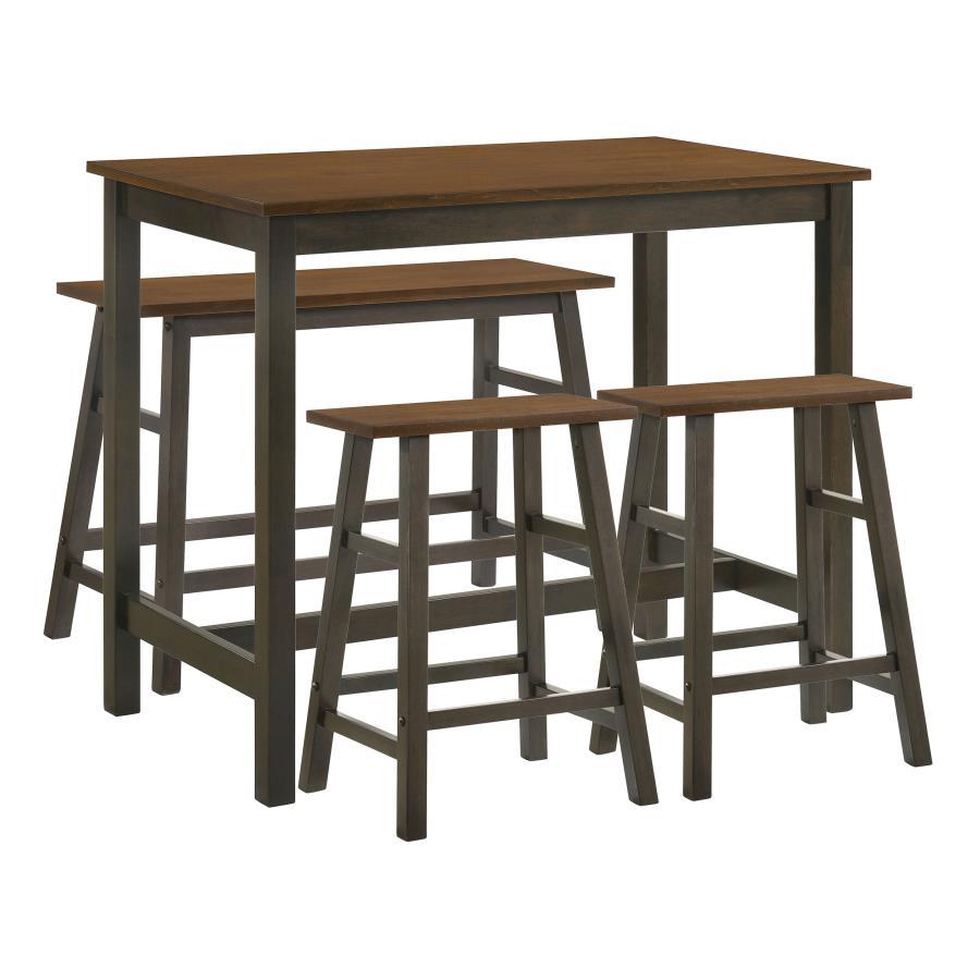 Connie - 4 Piece Counter Height Set - Dark Brown