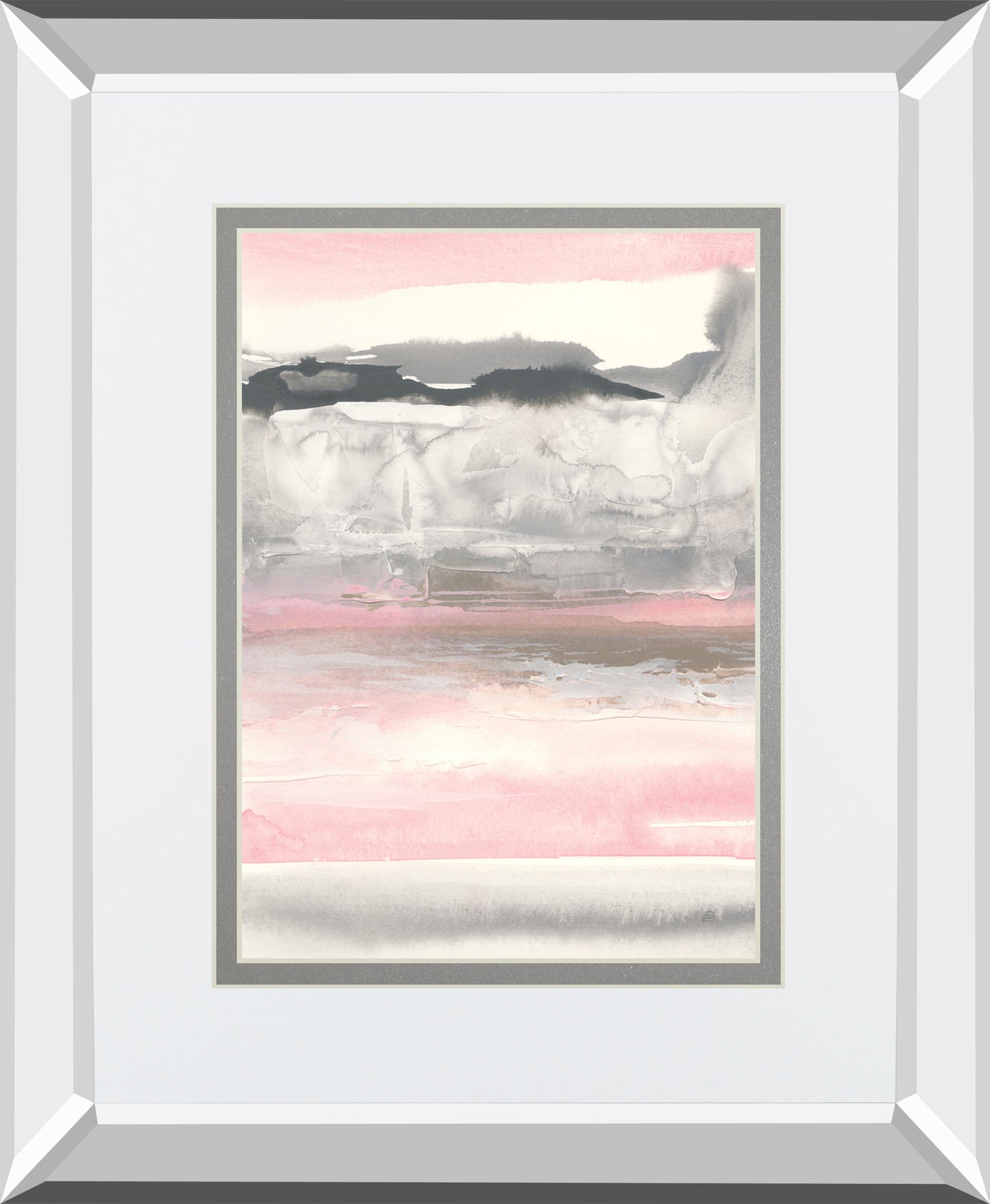 Charcoal And Blush I By Chris Paschke Mirrored Frame