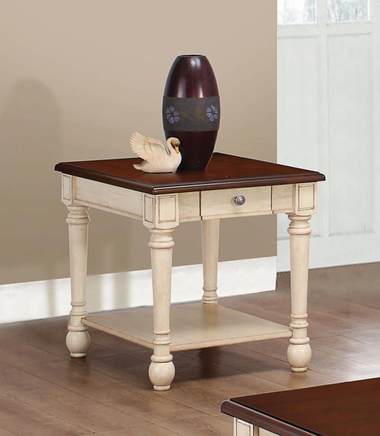 Layla - Rectangular End Table - Brown