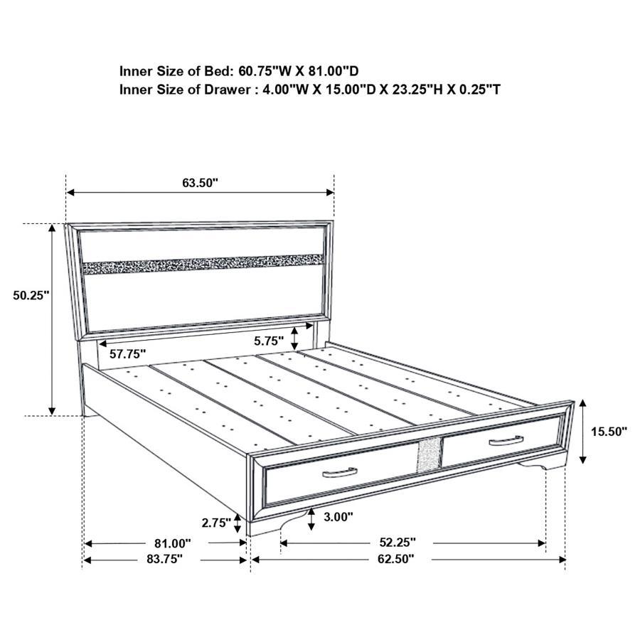 Miranda - 2-drawer Storage Bed