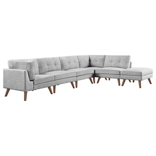 Churchill - 6 Piece Set Sectional - Pearl Silver