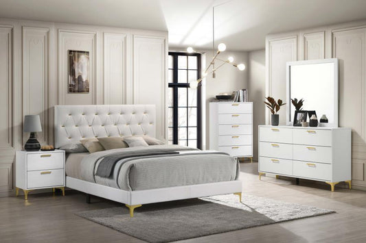 Kendall - California King Bed 4 Piece Set - White