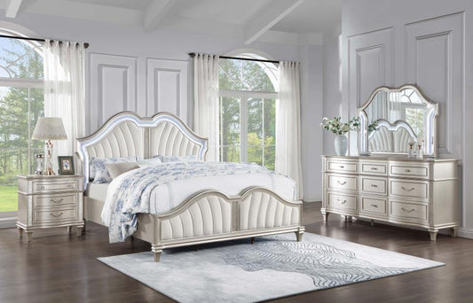 Evangeline - Queen Bed 4 Piece Set - White