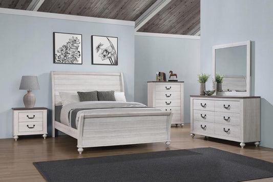 Stillwood - 5 Piece California King Panel Bedroom Set - White