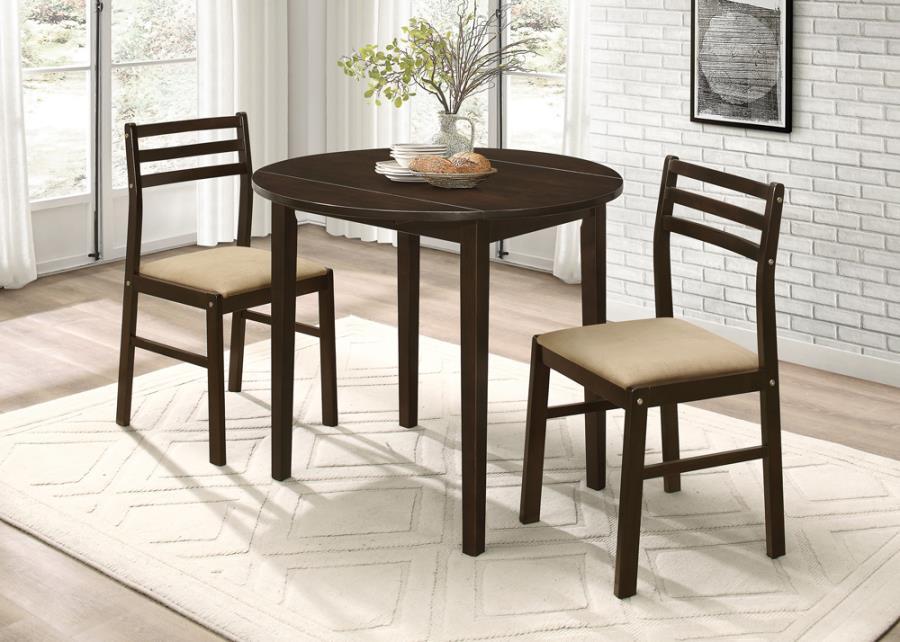 Coaster - 3-piece Dining Set with Drop Leaf