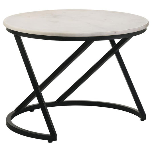 Miguel - Accent Table With C-shape - White