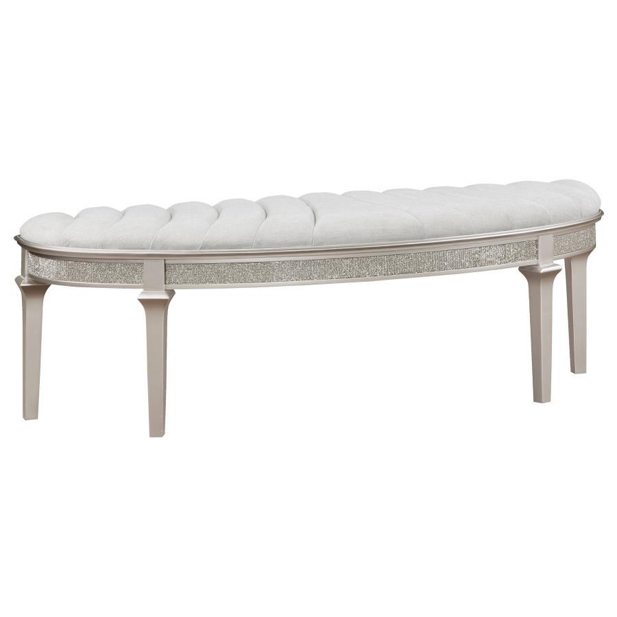 Dining Bench - Pearl Silver