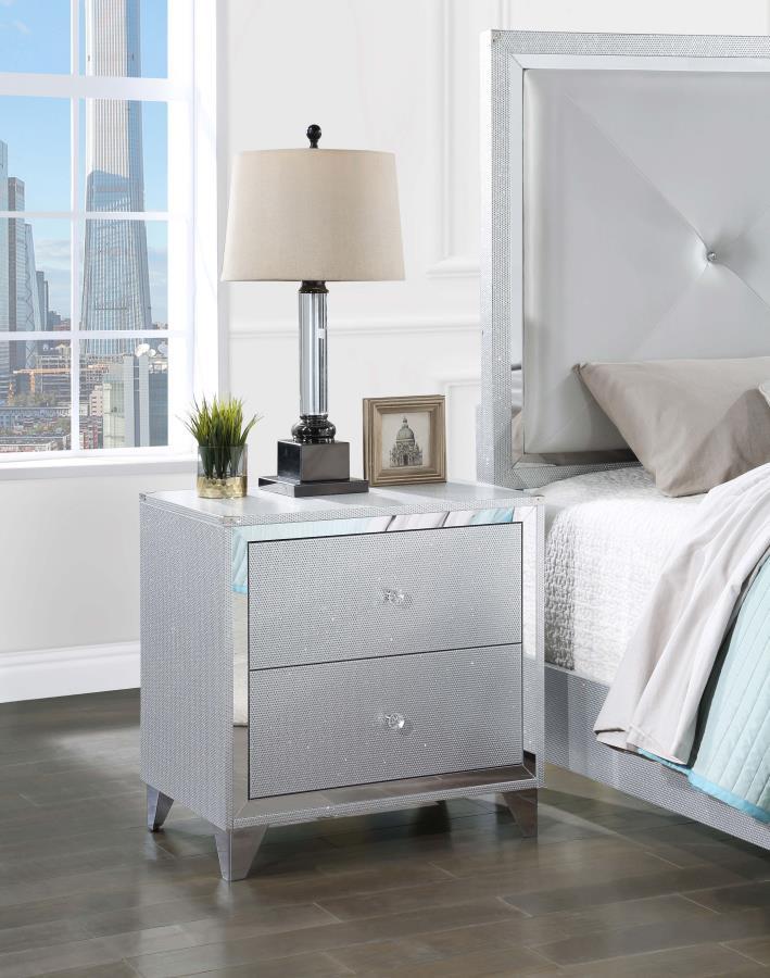 Nightstand - Pearl Silver