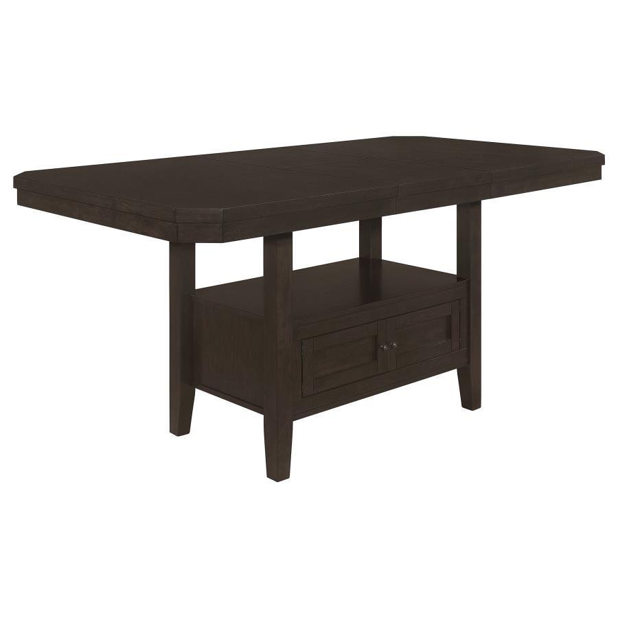 Prentiss - Counter Height Table 5 Piece Set - Dark Brown