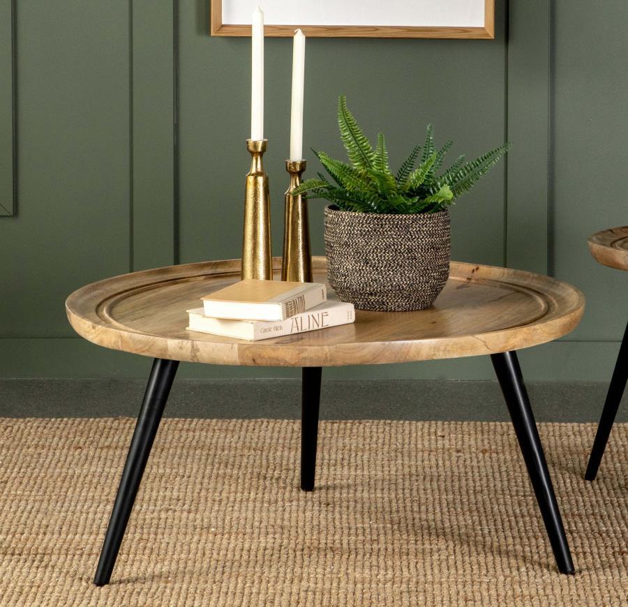 Zoe - Round Coffee Table - Light Brown