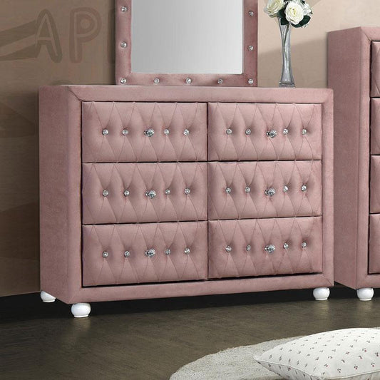 Reggie - Dresser - Pink Fabric