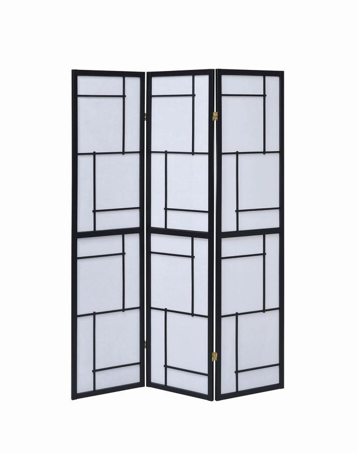 Katerina - 3-panel Folding Floor Screen - White