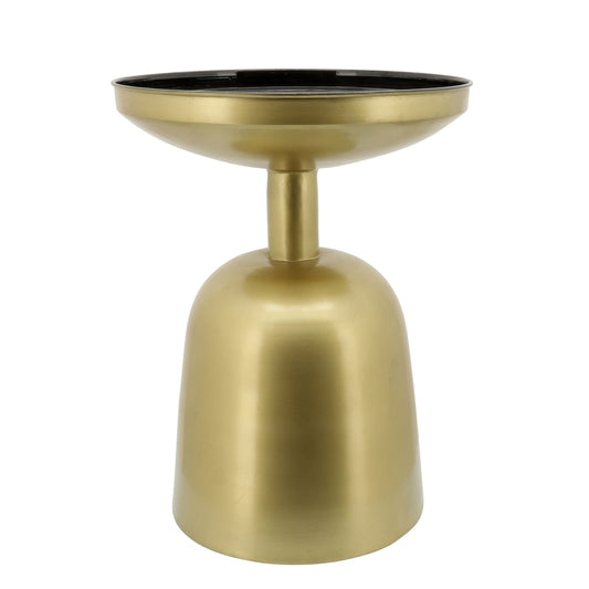 Metal Side Table With Enamel Top 21" - Gold