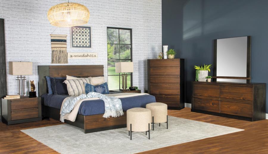 Azalia - 5 Piece Bedroom Set - California King - Dark Brown