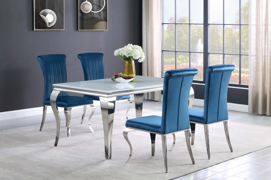 Carone - 5 Piece Dining Room Set - Teal