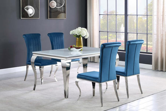 Carone - 5 Piece Dining Room Set - Teal