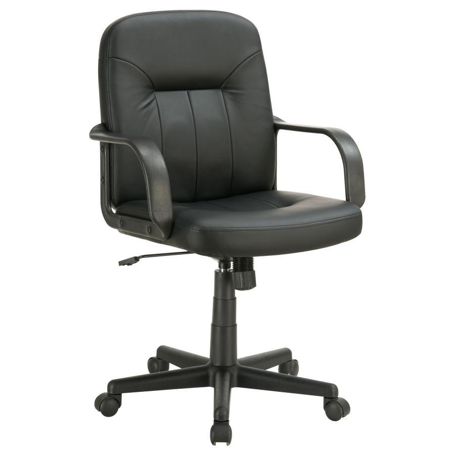 Minato - Adjustable Height Office Chair Leatherette - Black