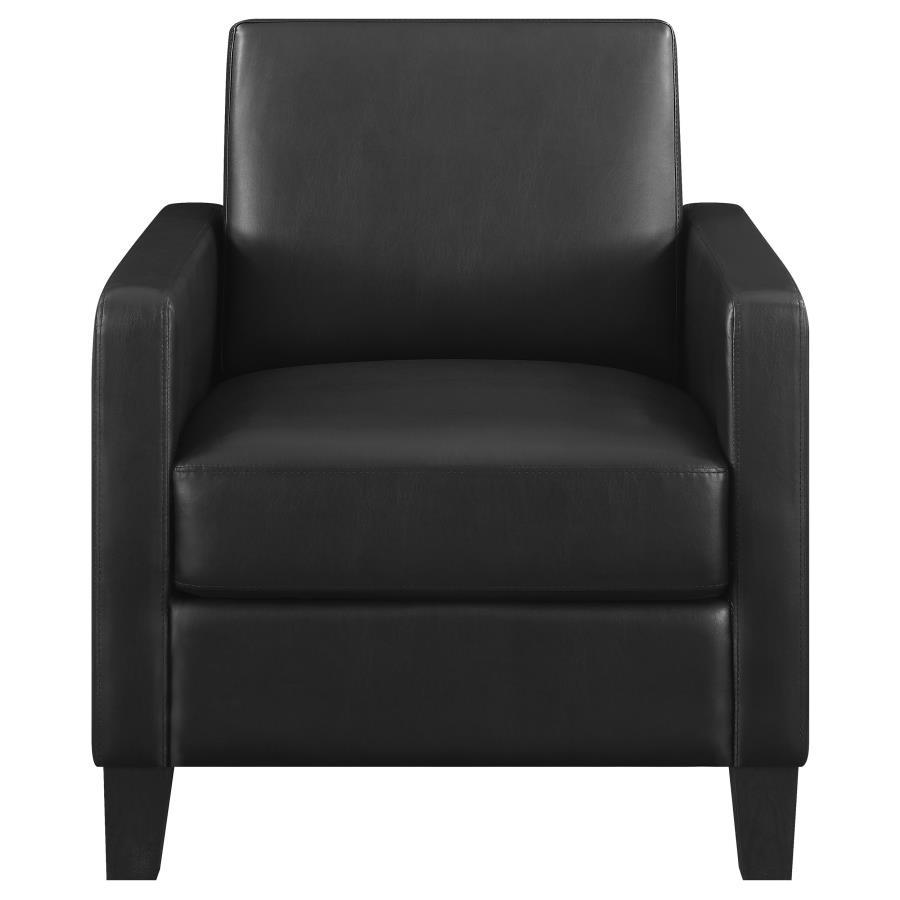 Julio - Accent Chair - Black - Faux Leather