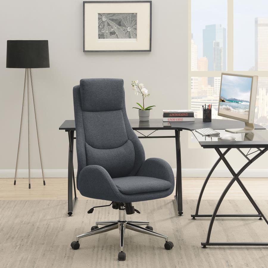 Cruz - Upholstered Office Chair With Padded Seat - Gray