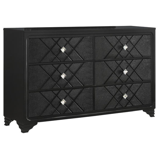 Penelope - 6-Drawer Dresser - Black