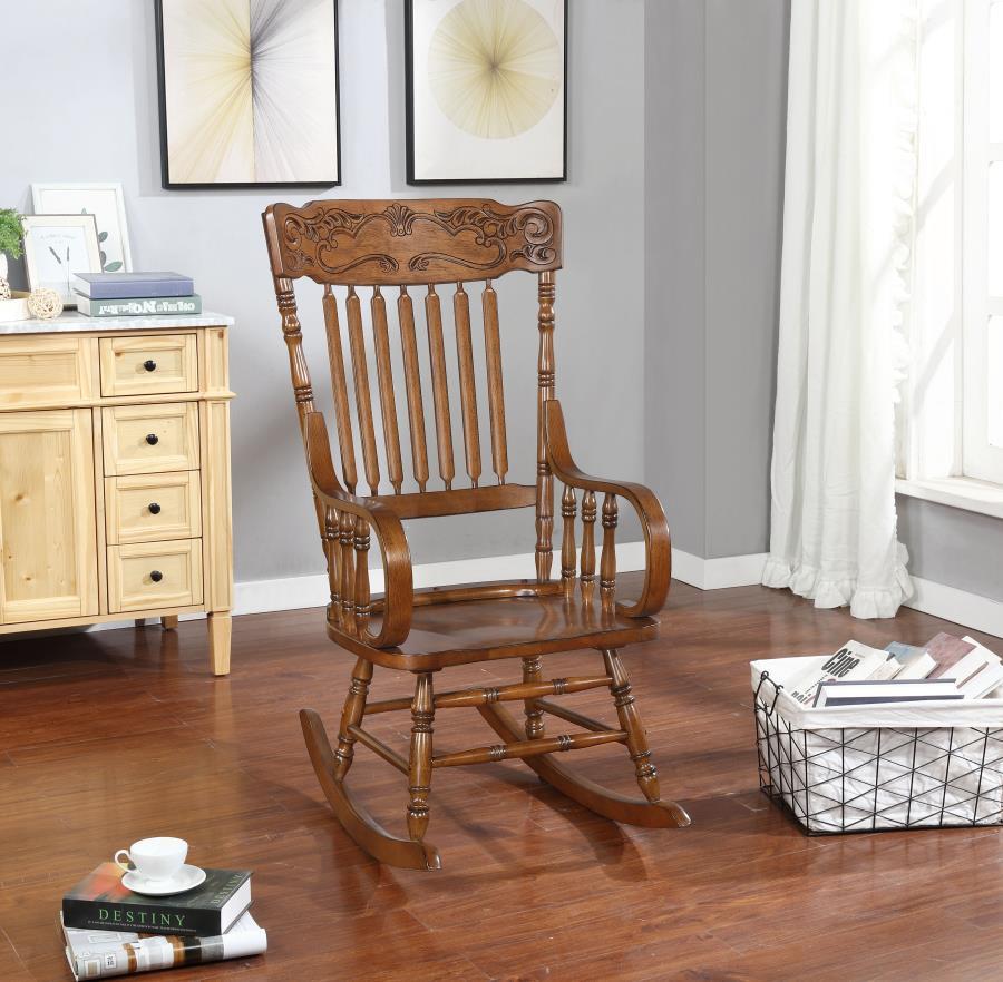 Sara - Windsor Back Rocking Chair - Brown