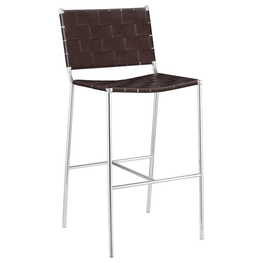 Adelaide - Upholstered Bar Stool With Open Back - Brown