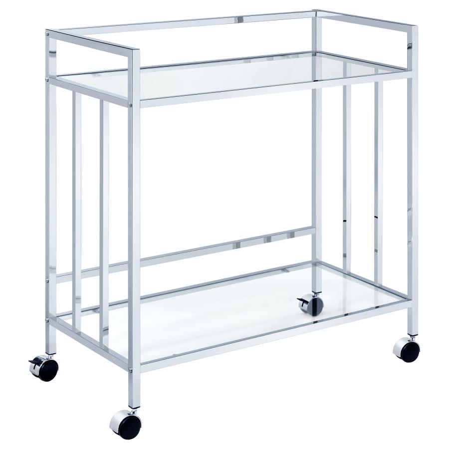 Cara - Serving Cart - Pearl Silver