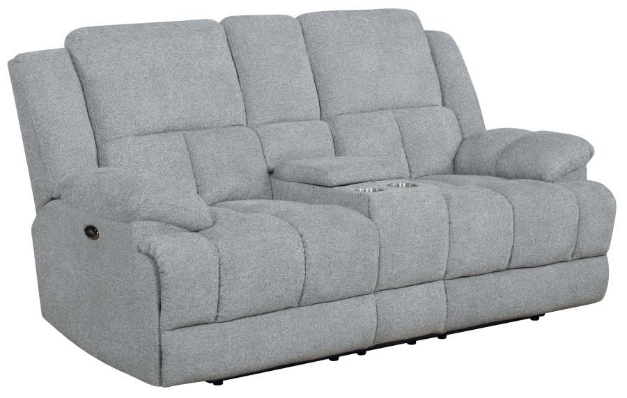 Waterbury - Upholstered Power Loveseat with Console