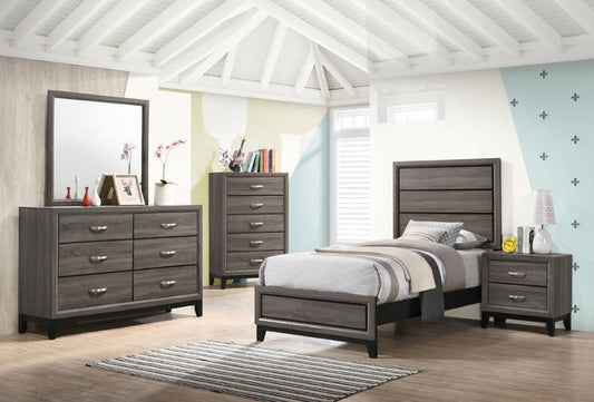 Watson - Twin Bed 4 Piece Set - Gray