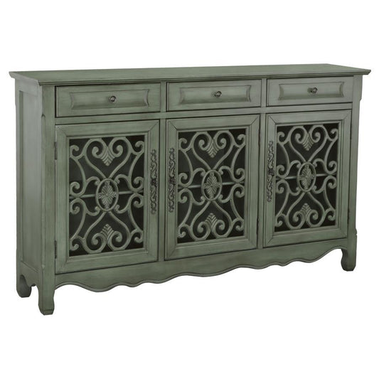 Madeline - 3-door Accent Cabinet - Green