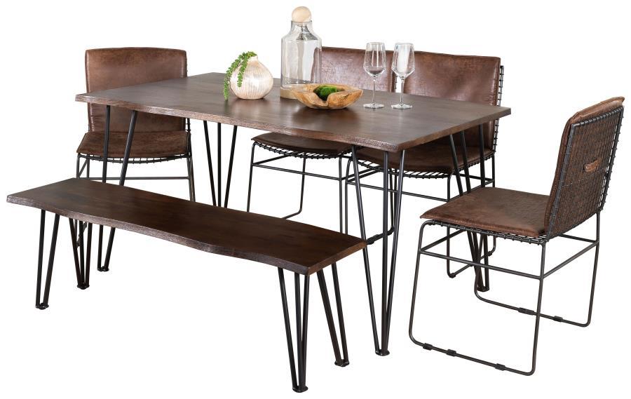 Topeka - Dining Table 6 Piece Set - Brown