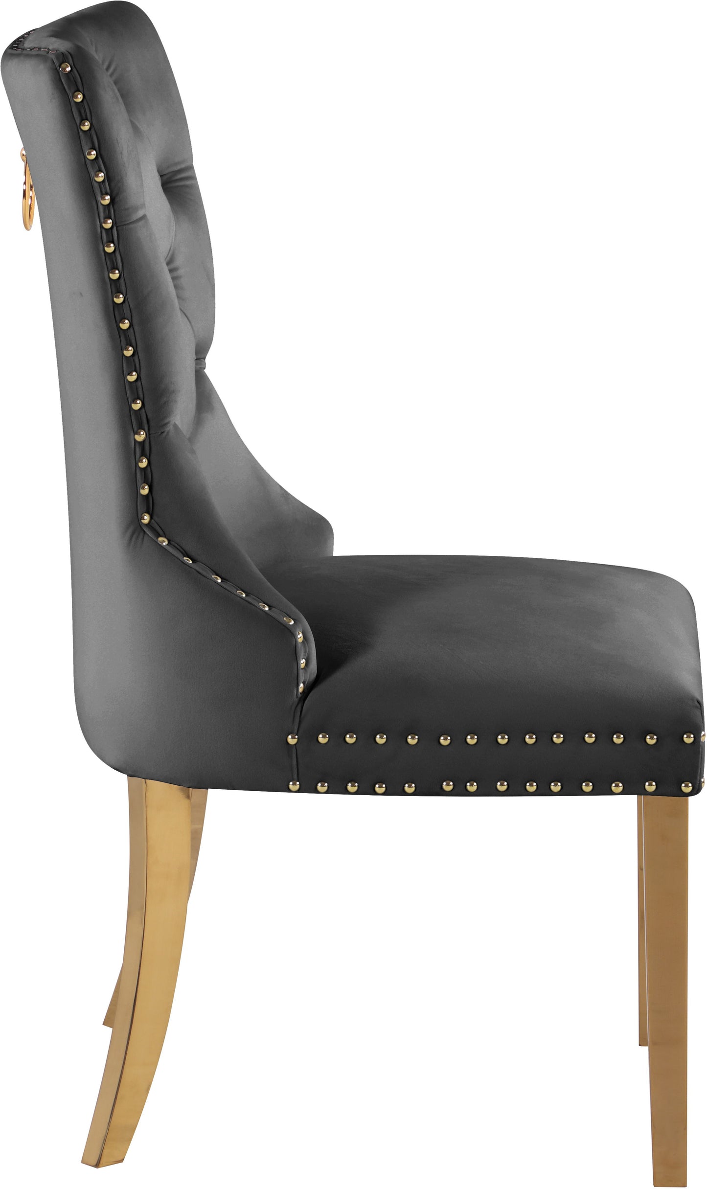 Carmen Velvet - Dining Chair with Gold legs (Set of 2)