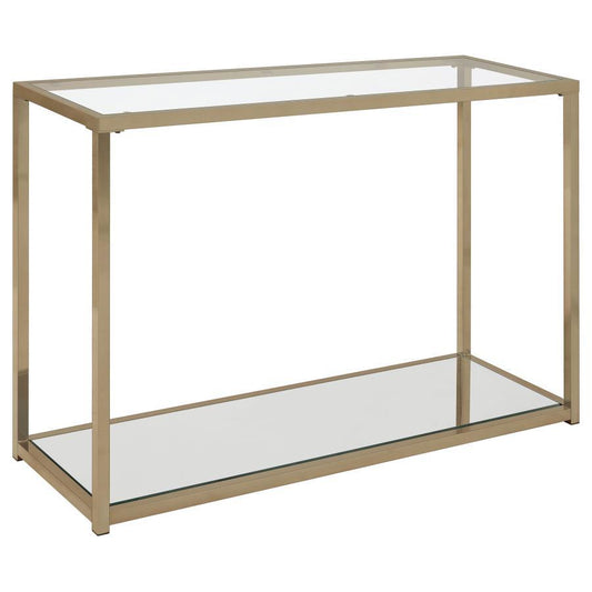 Cora - Sofa Table With Mirror Shelf - Yellow