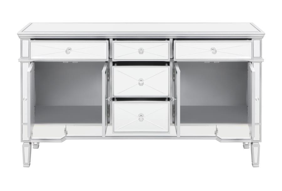 Duchess - 5-Drawer Accent Cabinet - Pearl Silver