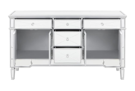 Duchess - 5-Drawer Accent Cabinet - Pearl Silver