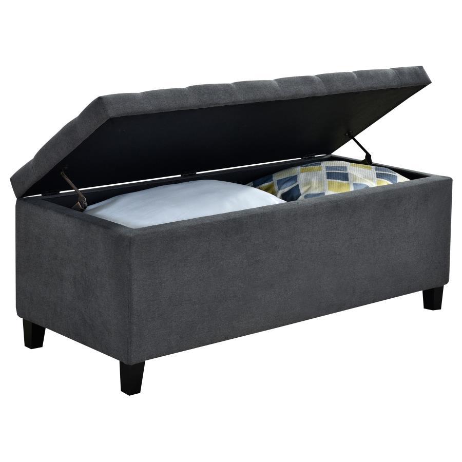 Samir - Lift Top Storage Bench - Gray