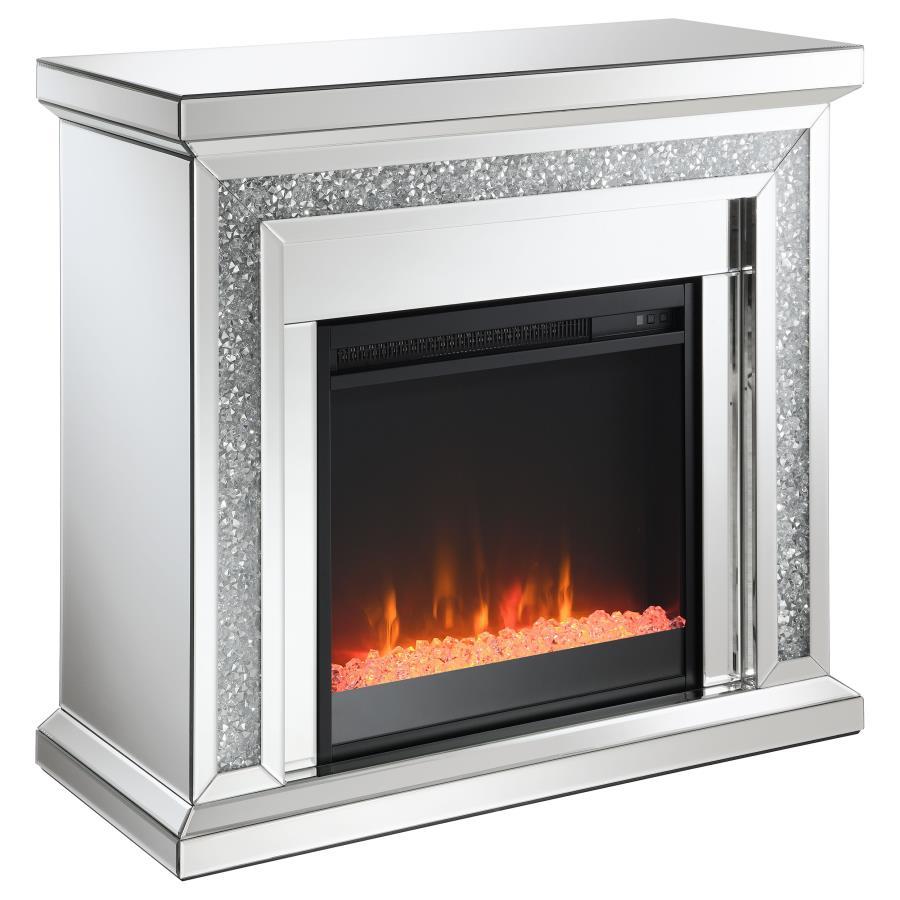 Lorelai - Fireplaces With Crushed Crystals - Pearl Silver