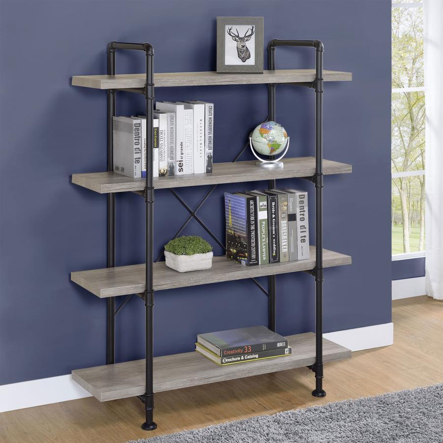 Delray - Bookcase - Pearl Silver