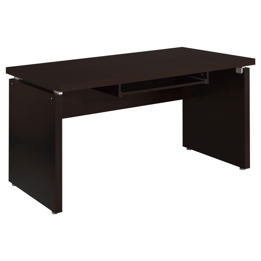 Skylar - Computer Desk With Key -board Drawer - Brown