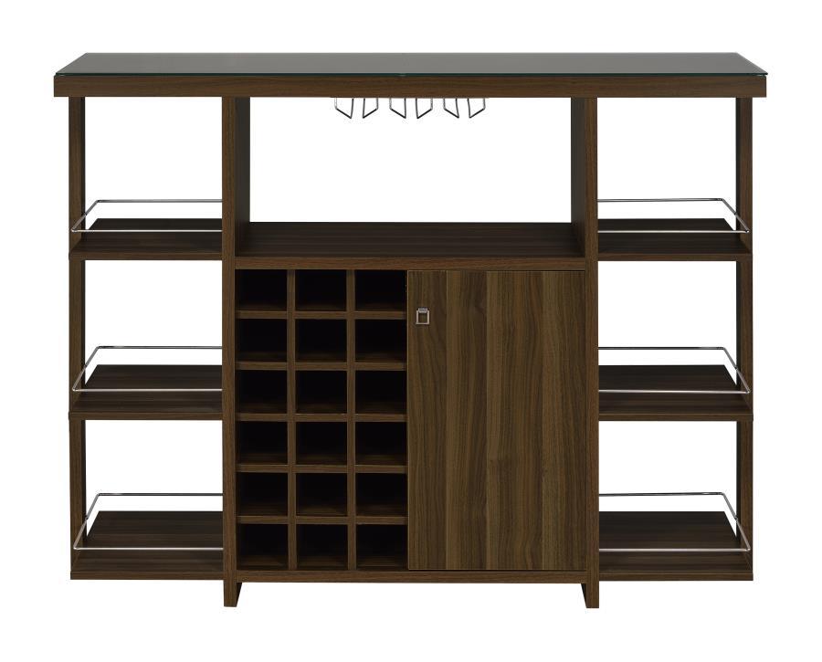 Diggs - Bar Unit With Wine Bottle Storage - Brown