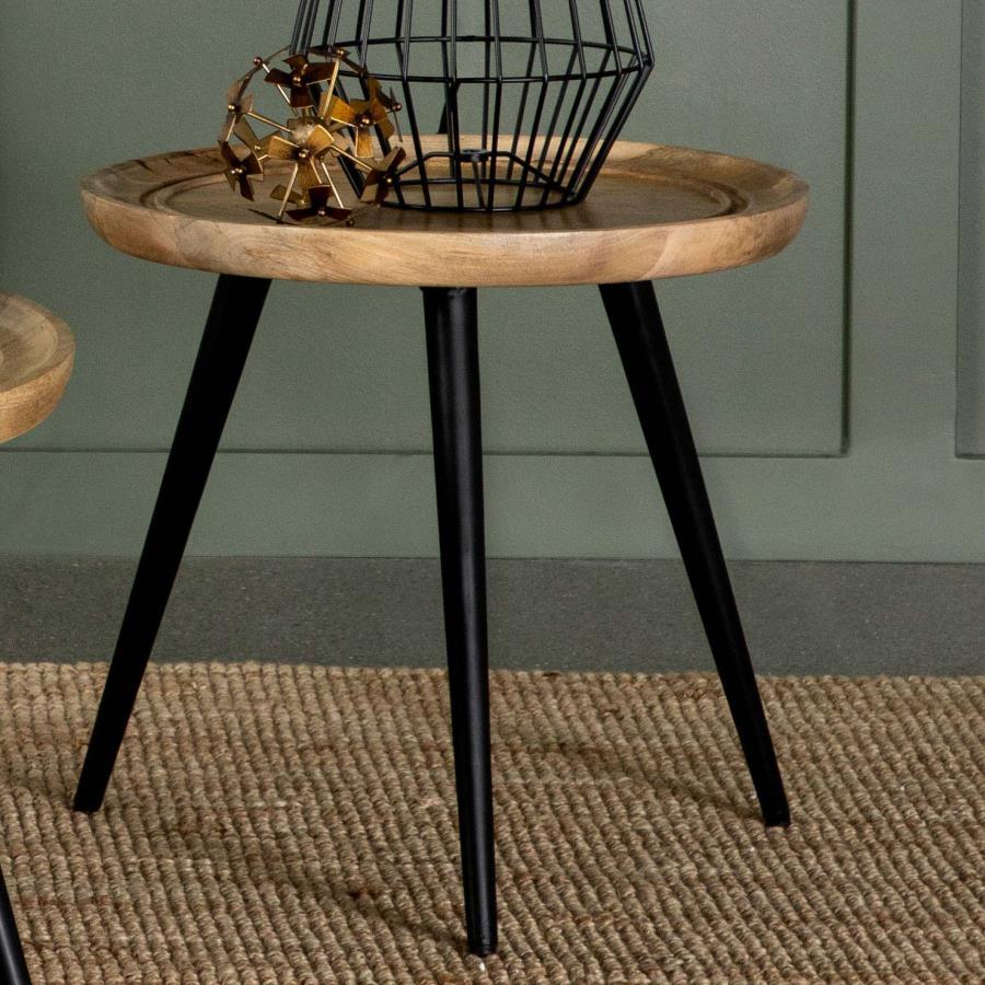 Zoe - Round End Table - Light Brown