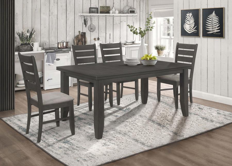 Dalila - Dining Table 5 Piece Set - Gray