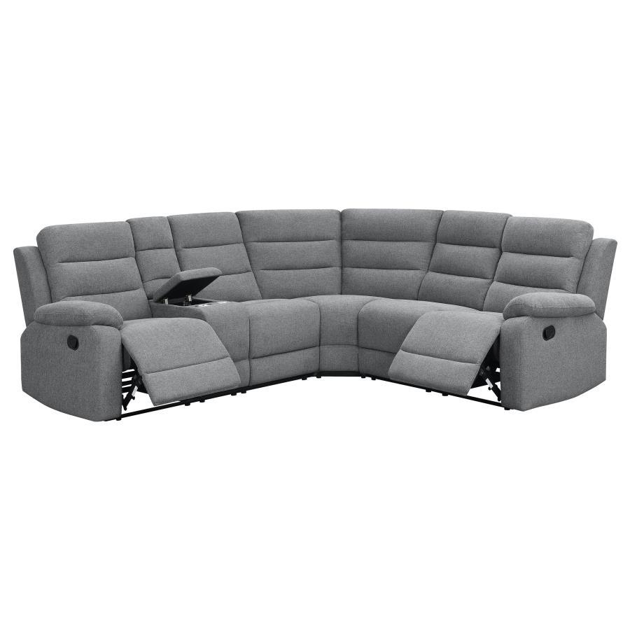 David - 3 Piece Motion Sectional - Gray