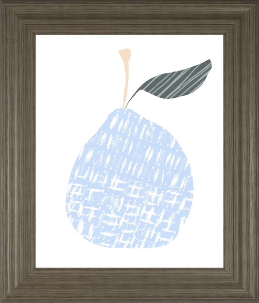 Cut Paper Fruit IV By June Erica Vess 22x26 - Light Blue