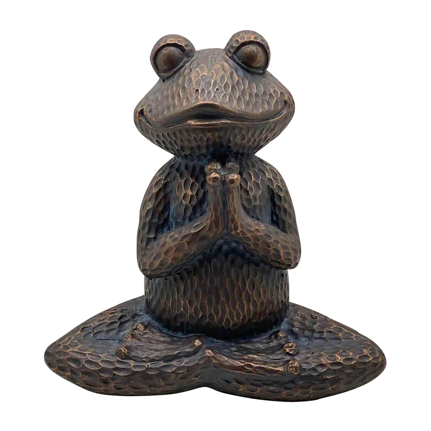 Resin Yoga Frog 17" - Metallic Blue