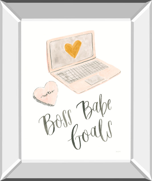 Boss Babe I By Jenaya Jackson - Mirror Framed Print Wall Art