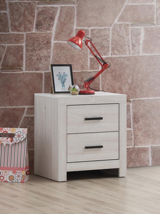 Brantford - 2-Drawer Nightstand Coastal - White